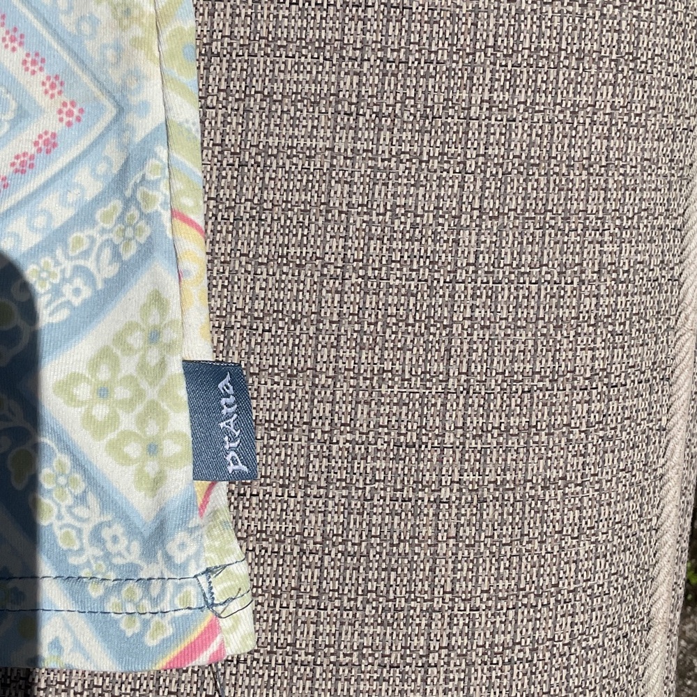 Prana Patterned Spaghetti Strap Top, Size Medium - image 3